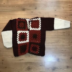 Vintage Crochet Quilted Sweater